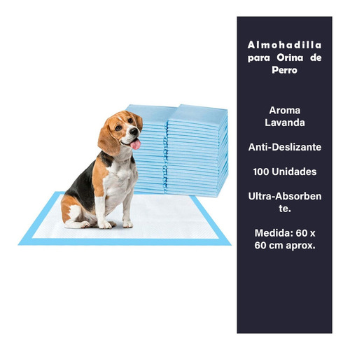 Imagen 3 de 8 de Sabanillas Para Perros 60x60 Cm Pañales Para Perros 100 Unid
