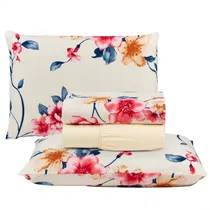 Comprar Ravatex Casa jogo de cama queen estampado lençol queen com elástico 200 fios estampado 4 peças toque macio acetinado jogo de lençol 4 peças