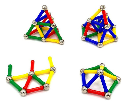 Palos Magnéticos Bolas Para Metal Juego De Bloques Cons