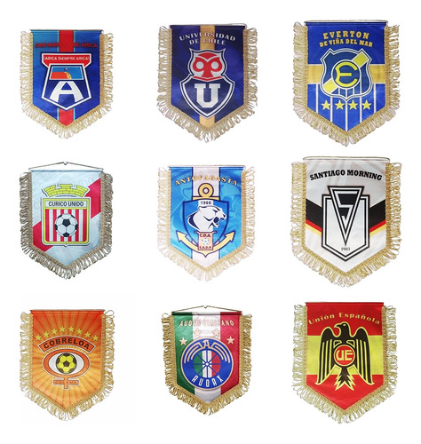 Banderín De Equipos De Futbol De Chile (10 Un. A Elección)
