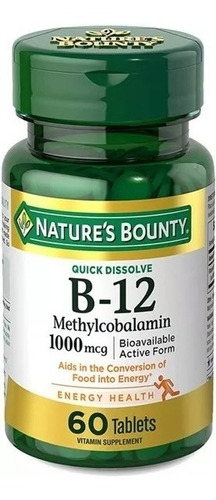 Nature's Bounty Vitamina B12 Metylclobalamina X 60 Capsulas