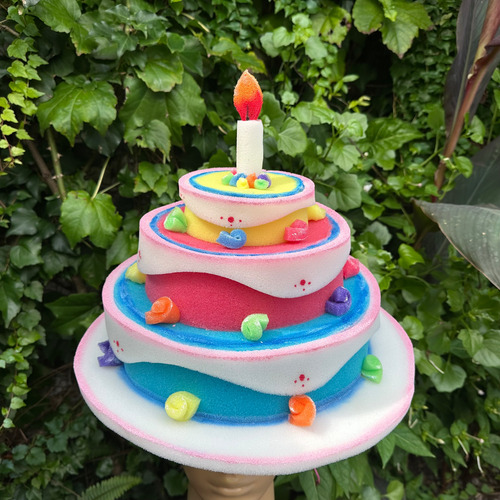 Gorro Myfunnyhats Torta Para Niños Color En Goma Espuma Celeste S