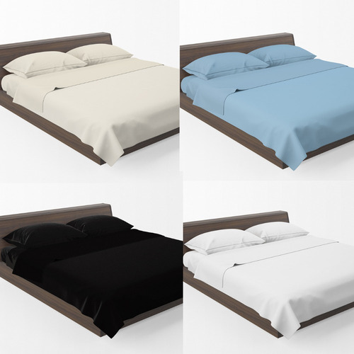 Kit 02 Jogos D Cama Acácia Cama Solteiro Liso Cores Sortidas