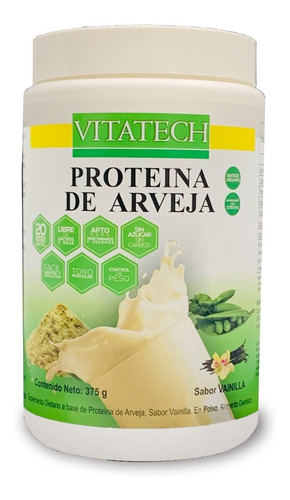 Proteína De Arvejas X 375 G Apta Veganos Y Vegetarianos 