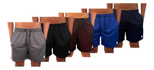 Kit 5 Shorts Mauricinho Dryfit Masculino Curto Bermuda
