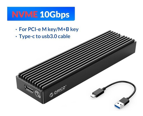 De M.2 Nvme Gabinete Tipo C 10 Gbps Sata Drive Con Cable Usb