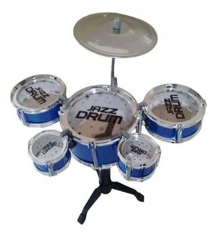 Bateria Musical Infantil Com Baqueta Brinquedo Menino Menina