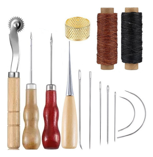 Kit De Costura Para Manualidades De Cuero, Hilo Encerado Diy