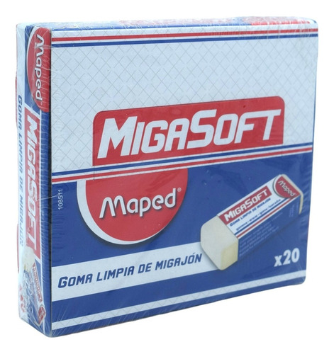 Goma De Migajon Maped Migasoft 108511 Caja Con 20 Piezas