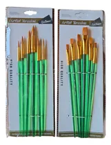 Comprar Set 12 Pinceles Para Acrílico,oleo Redondos-chatos Xin Bowen