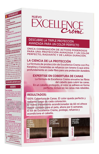 Tinta Loreal Excellence Creme Castaño Claro Cenizo 5.1