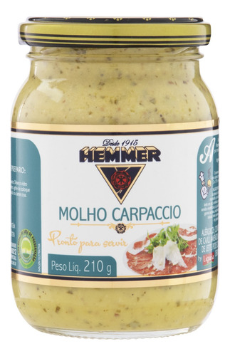 Molho Carpaccio Hemmer 210 g