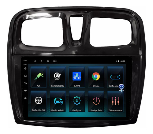 Multimidia Sandero 15/19 9p Qled Android Carplay 2gb 32gb