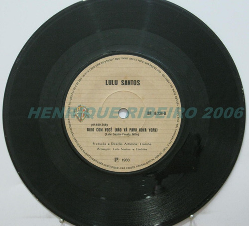 Lulu Santos Compacto 1983 Como Uma Onda / Tudo Com Você (Usado)