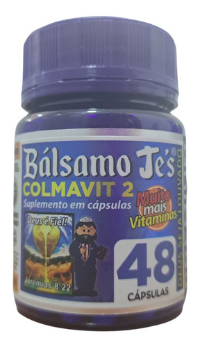 Suplemento Balsamo JE’S Colmavit 2 colágeno 48 caps Sem sabor