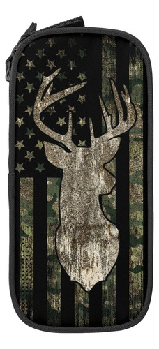 Estuche De Lápices Con Camuflaje Con Bandera De Caza