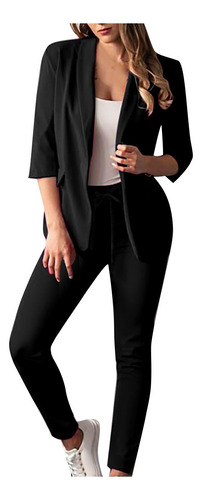 Conjunto De Pantalones Largos Tipo Blazer Para Mujer, De Dos