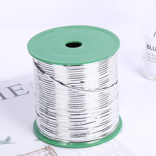 1 Rollo De Bridas Metálicas De 270 Metros, Artículos Para Ho Color Plateado Lisa