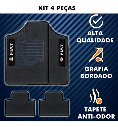 Jogo De Tapetes Do Uno Sporting 2012 Borracha Bordado Fiat