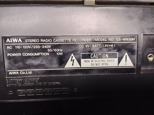 Radiograbadora Aiwa De Los 90's (Usado)