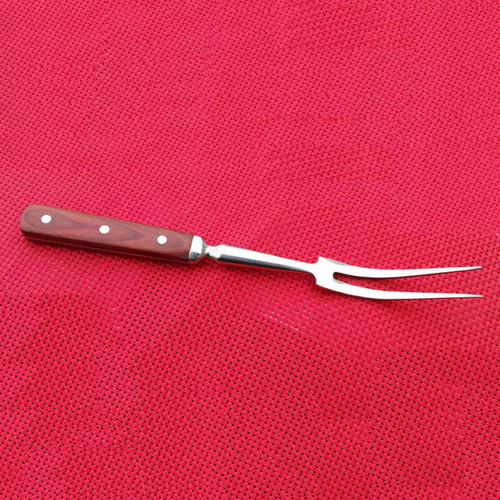 . Tenedor Barbacoa Con Mango De Madera Acero Inoxidable 36cm