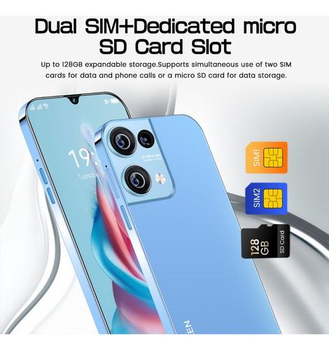Lrxp Sroje Reno9 Pro Smart Phone 4g 7.3inch Ram16gb Rom1tb