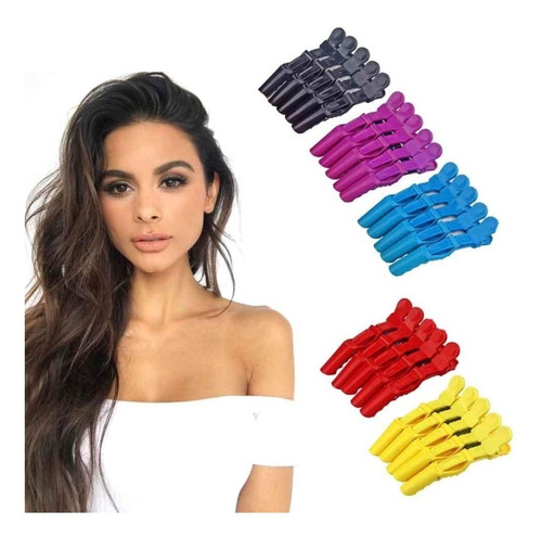 Imagem 2 de 4 de 6 Presilhas Prendedor De Cabelo Clip Hair Crocodile C/ Nf