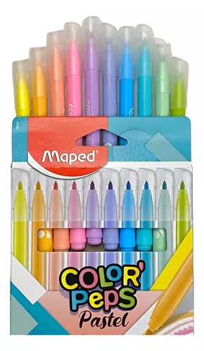 Plumones Maped Color Peps Tonos Pastel 10 Colores