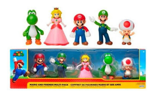 Boxset De Figuras Nintendo 6cm Pack X5 De Mario