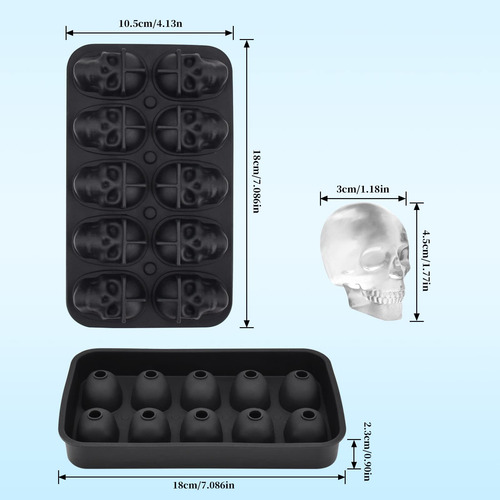 Moldes Para Hielo Calavera Modelo 3d Moldes Para Hielo De