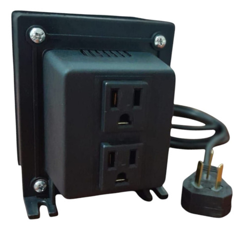 Transformador 220/110v 1200w Con 2 Tomas Black