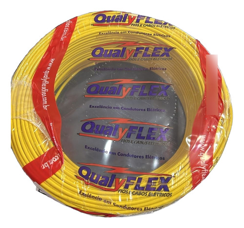 Cabo Flexivel Qualyflex 1,5mm C/100 Mts Varias Cores Amarelo