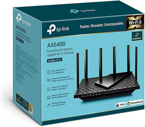 Ax5400 Doble Banda Gigabit Wi-fi 6 Router (archer Ax72)