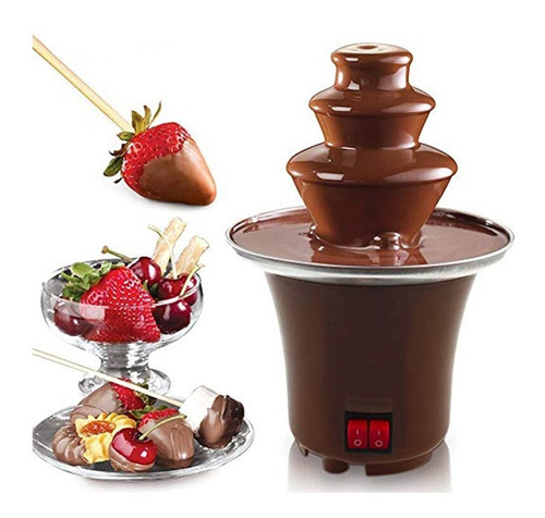 Caja Abierta Fuente Chocolate 3 Niveles Fondué Eléctrica