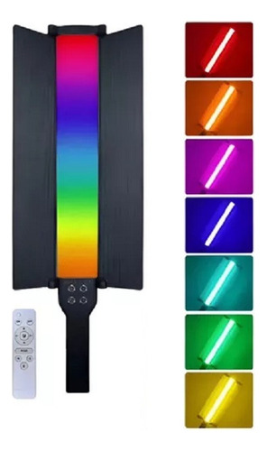 Barra Luz Led Rgb Recargable Fotografía Video Control Remoto Negro Rgb