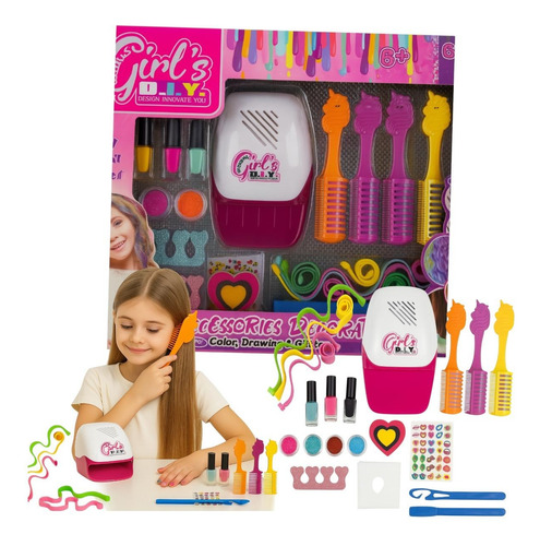 Kit Manicura Lampara Seca Esmalte Brillo Crea, Decora Y Uñas
