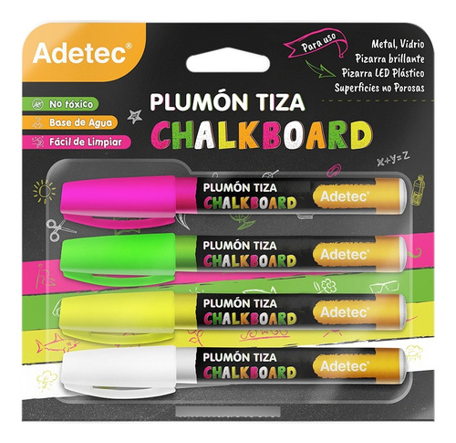 Plumones Tiza Liquida Colores Adetec - 740