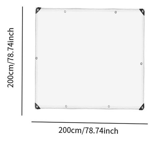 Tela De Lluvia Transparente Tela 2mx2m 6.56ftx6.56ft