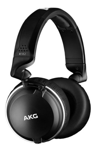 Fone De Ouvido Profissional Akg K182 Monitoramento Fechado Cor Preto