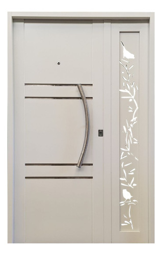 Puerta De 1.20 X 2.0 Con Postigo Fijo Chapa Decorada Blanco
