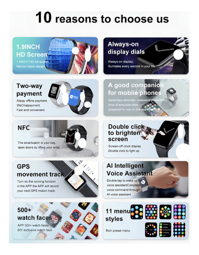 Smartwatch Dt N0.1 7 Negro Llamadas Mensajes Deportivo Hombre Mujer