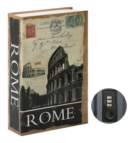 Jssmst Caja De Seguridad  Forma De Libro Roma  Combinación