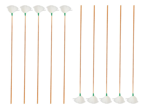 4 X 10 Uds. De Palillos De Plumas De Ganso, Hilo Verde M