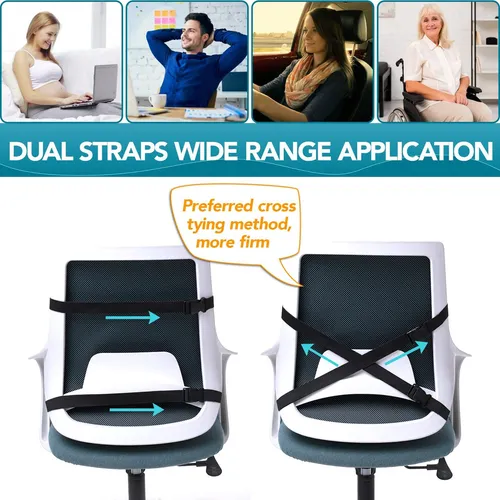 Almohada De Soporte Lumbar Cojín De Respaldo Coche Oficina