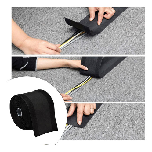 2 Funda Protectora De Cable Ajustable Cables De Para Piso 1m