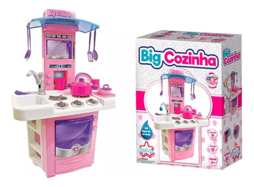 Mesa Infantil Didática Hello Kitty + Casinha E Big Cozinha