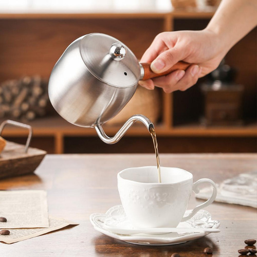 Hervidor De Café Con Cuello De Cisne De Acero Inoxidable Par