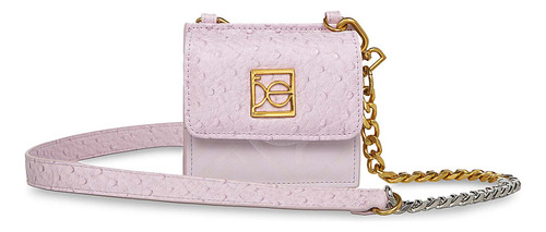 Cartera Chica Cloe Para Mujer Doble Función Material Vegano Color Lila