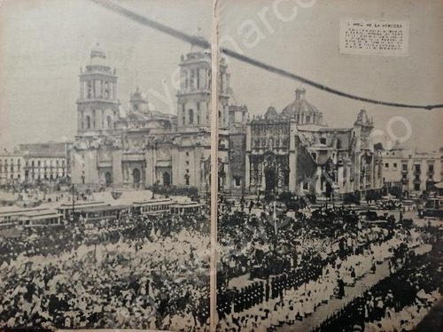 Afiche Antiguo 1920 Jura De La Bandera, Plaza De Armas