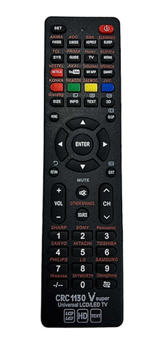 Control Remoto Universal Para Tv Lcd Crc 1130